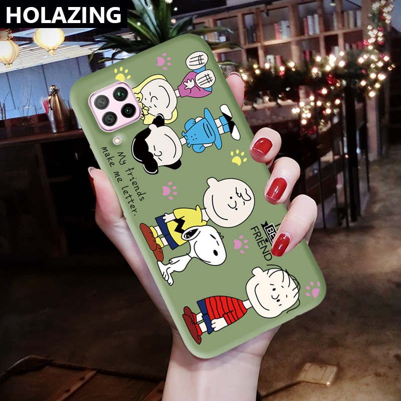 Ốp điện thoại silicon dẻo họa tiết hoạt hình Snoopy màu kẹo dễ thương cho Huawei Nova 7i Nova 5T 3i 4E 3E