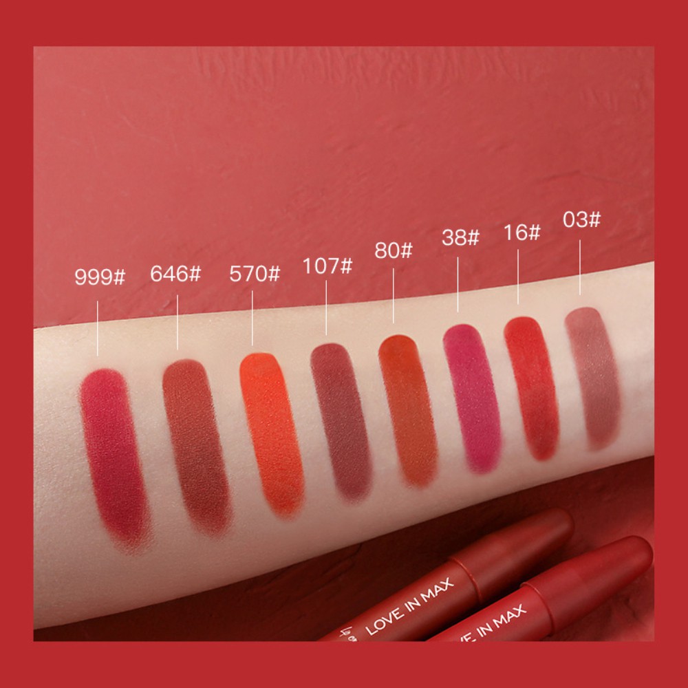 ☀☀☀ 12 Colors Velvet Matte Lipsticks Pencil Waterproof Long Lasting Sexy Red Lip Stick on-Stick Cup Makeup Lip Tint Pen Cosm ☝☝☝