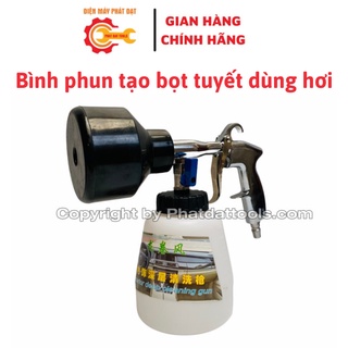Bình phun tạo bọt tuyết dùng hơi cao cấp-Đầu phun đen-Tặng kèm 100ml dung dịch rửa xe không chạm