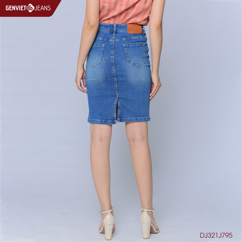 DJ321J795 - Chân Váy Jeans Nữ GENVIET | BigBuy360 - bigbuy360.vn