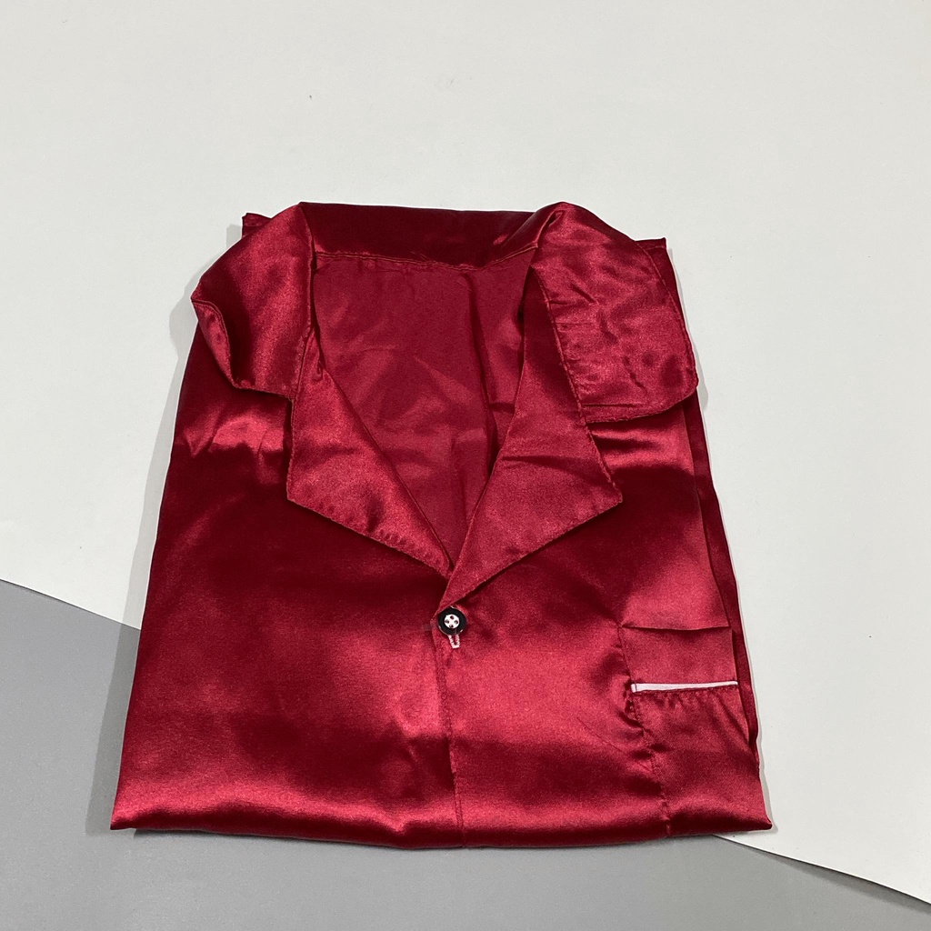 Bộ Pijama đùi lụa phi bóng freesize&lt;60kg