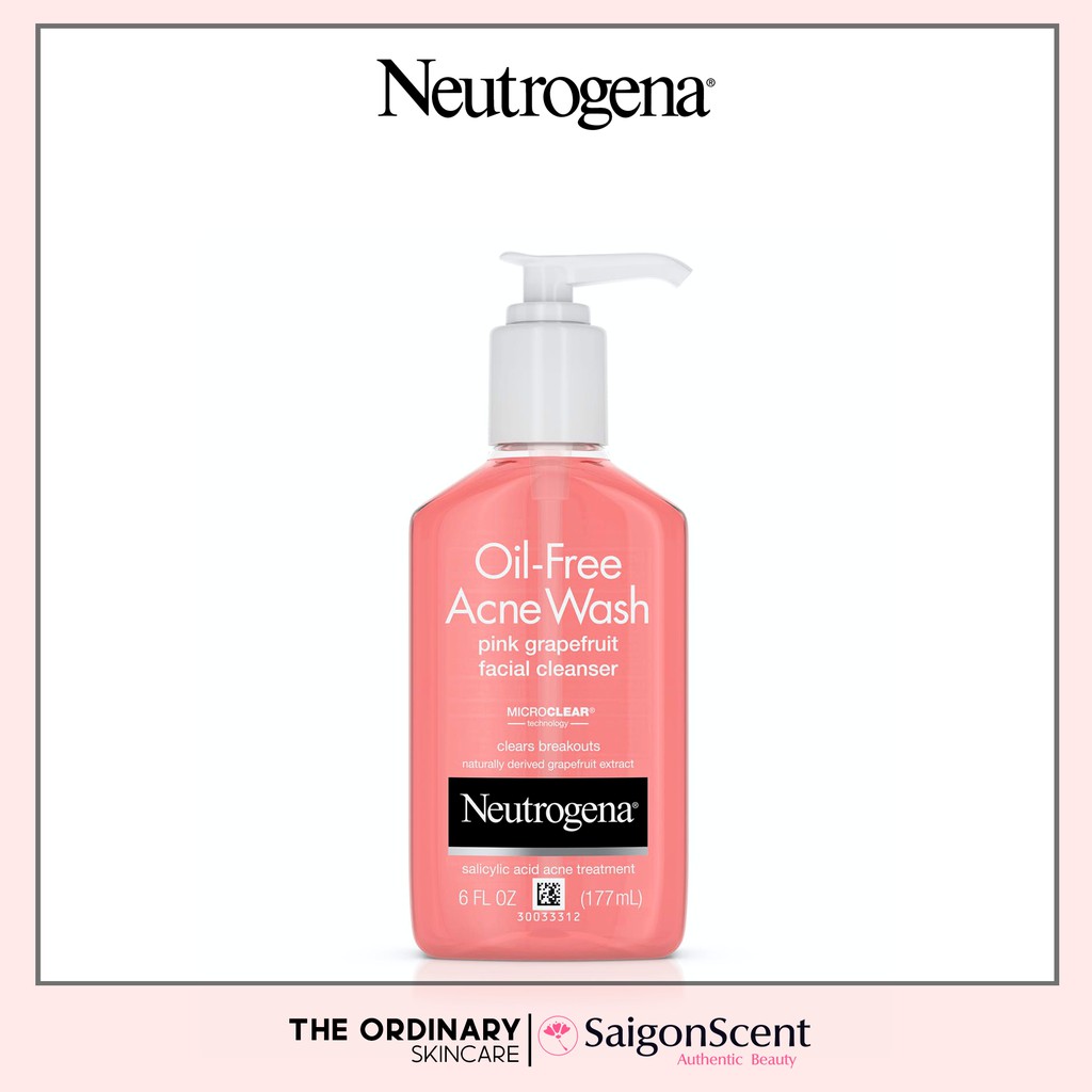 Sữa rửa mặt giảm mụn Neutrogena Pink Grapefruit Acne Face Wash ( 177mL )