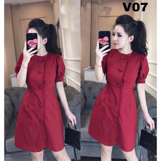 Váy ôm khuy bọc