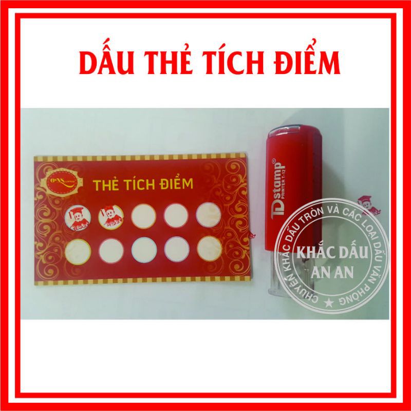 Dấu Thẻ Tích Điểm, Khắc Dấu tròn nhỏ, Khắc Dấu Logo, Khắc Dấu Thẻ Tích điểm