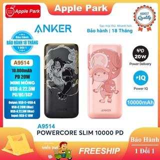 Pin Sạc Dự Phòng PD 20W Anker A9514 10000mAh,USB-C Max PD 20W,USB-A SCP Max 22.5W,PowerCore Lite 