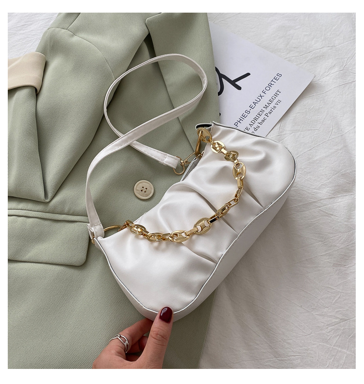 Túi Đeo Vai Phối Dây Xích Thiết Kế Giản Dị Thời Trang Dành Cho Nữ