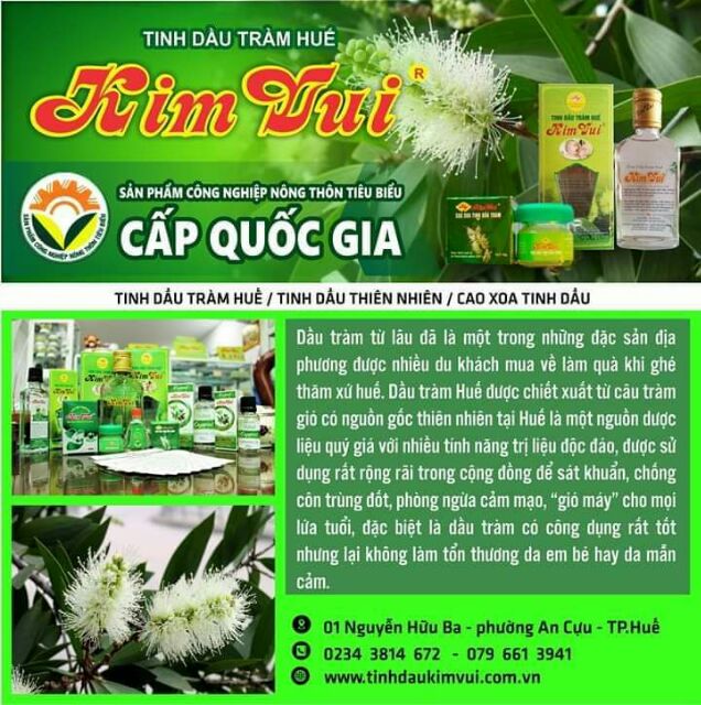 Tinh Dầu Tràm Huế Kim Vui 125ml