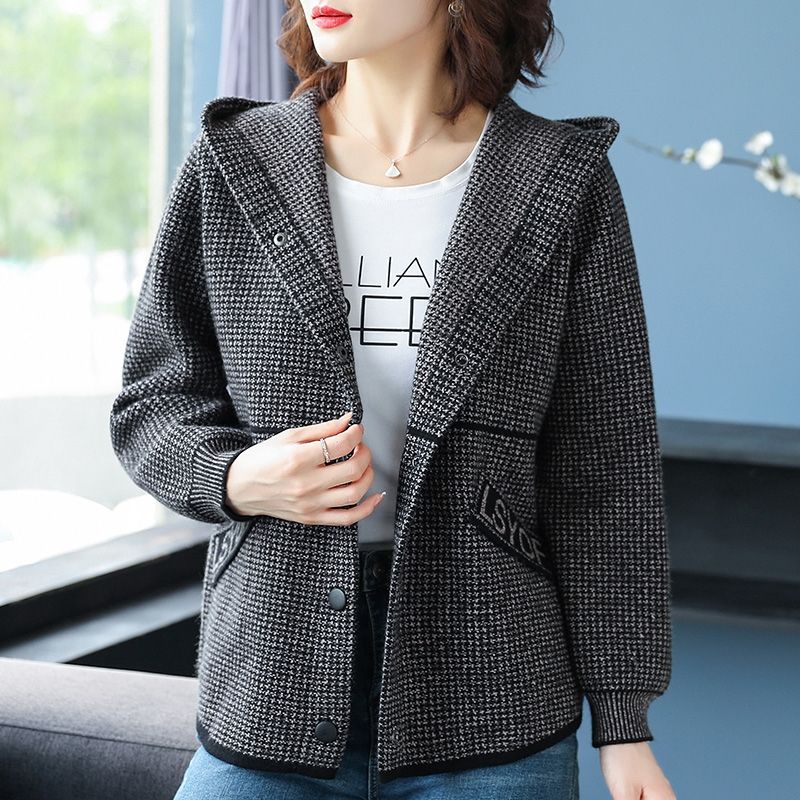 Áo Khoác cardigan Mỏng Có Nón Trùm Đầu Thời Trang Xuân Thu Năm Mới 2021