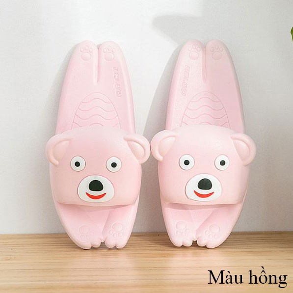 DÉP NỮ NAM UNISEX QUAI NGANG, DÉP TRONG NHÀ CON GẤU CỰC XINH, DÉP ĐI TRONG NHÀ THỜI TRANG CUTE CAO CẤP