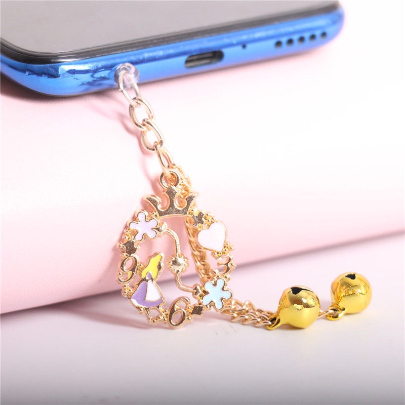 Phích Cắm Chống Bụi Hình Chuông Lisi Một Mảnh Nhỏ Dễ Thương Thông Dụng Gắn Phích Cắm Sạc Tai Nghe Cho Cặp Đôi