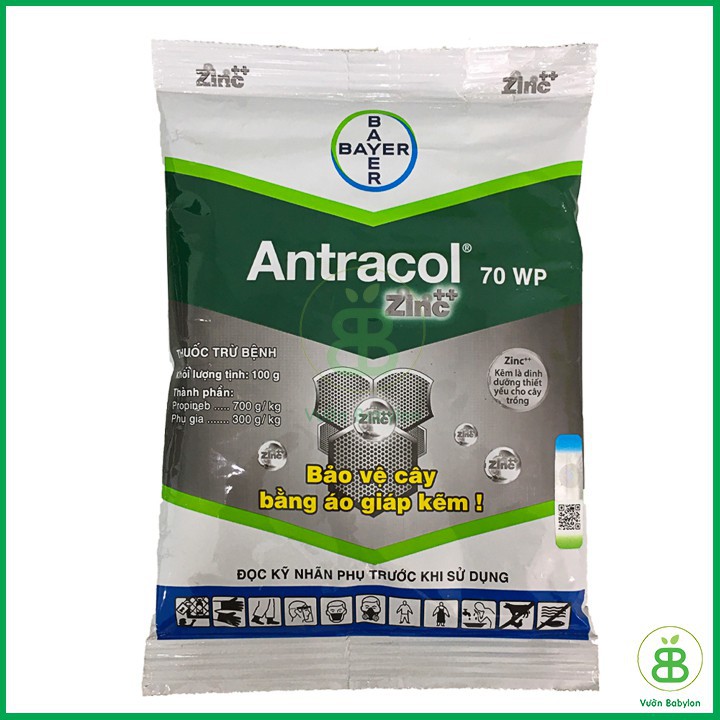 Antracol 70wp gói 100g - Thuốc Trừ Bệnh Tạo Áo Giáp Kẽm Bảo Vệ Cây