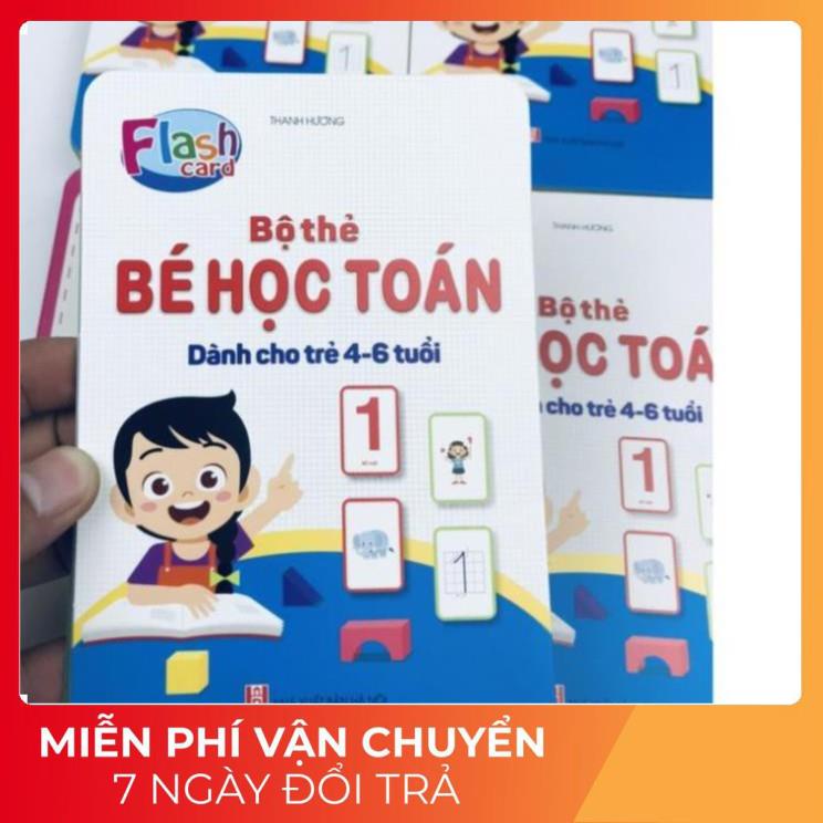 Bộ Thẻ Học Thông Minh Flashcard Bé Học Toán Tư Duy Cho Bé Từ 4 Đến 6 Tuổi Học Số Và Phép Tính Size 10X15 cm