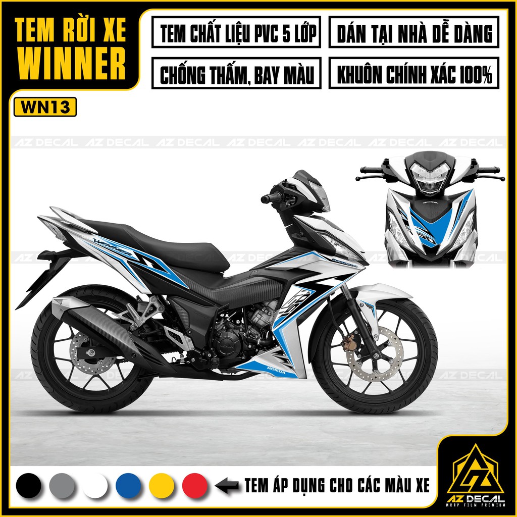 Tem Xe Winner 150 Mẫu Speed Cách Điệu | WN13 | Chất Liệu Decal PVC Chống Nước, Chống Bay Màu