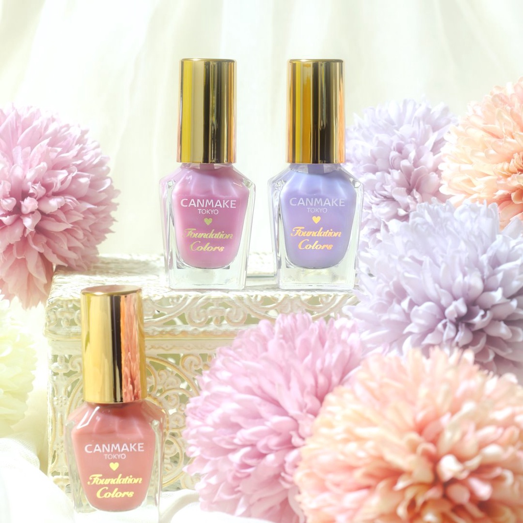 Sơn móng tay Canmake Colorful nails, base coat, top coat, nail hardner