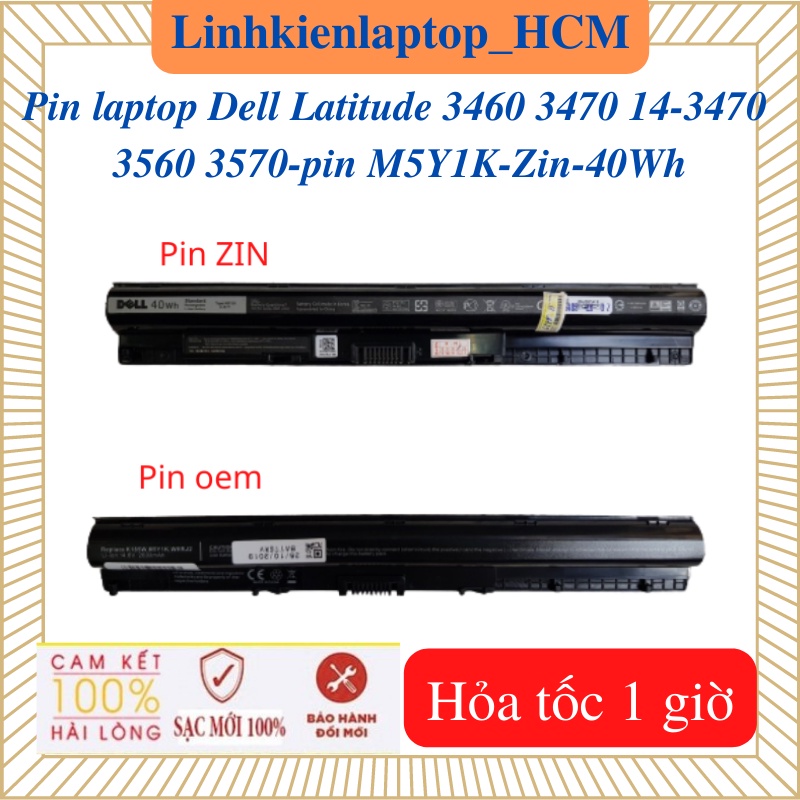 Pin M5Y1K-Pin laptop Dell Latitude 3460 3470 14-3470 3560 3570- 40Wh