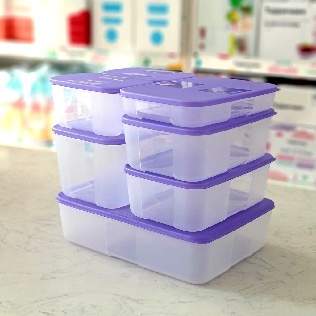 Bộ hộp trữ đông Tupperware Freezermate Essential (7 hộp) - Hàng chính hãng - Bảo hành trọn đời - Nhựa nguyên sinh