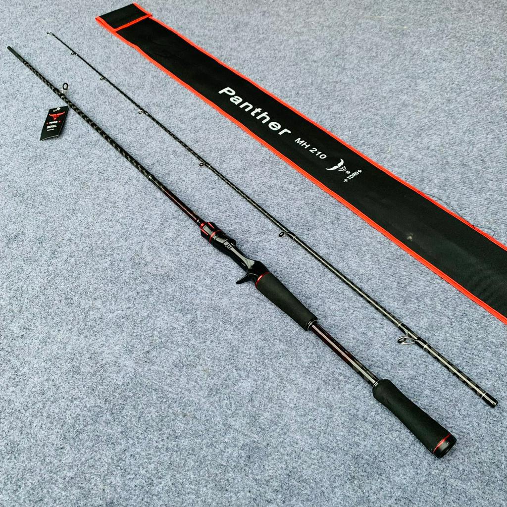 Combo lure ngang cần toro panther và máy ngang cermeo kèm dây dù pe sw thích hợp câu cá lóc, chẽm,...