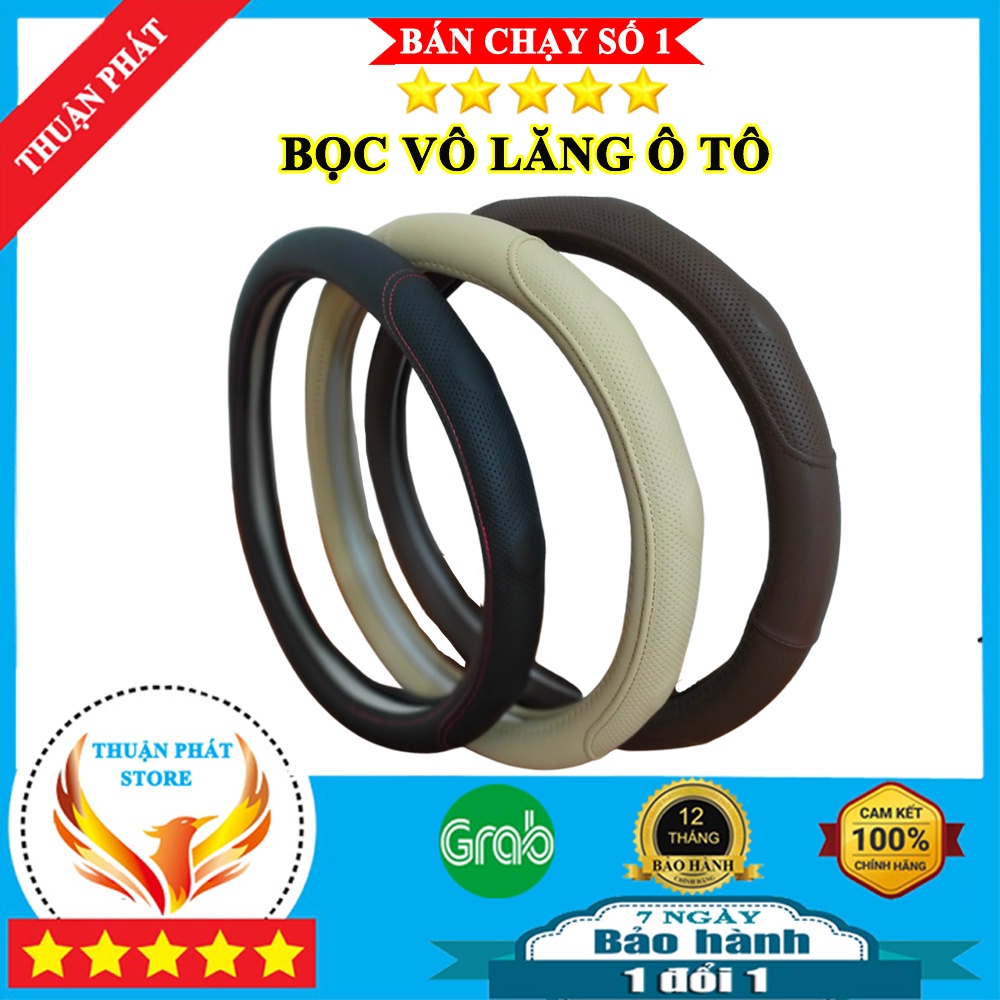 Bọc vô lăng ô tô chất liệu PU sợi mịn cao cấp chống trượt thoáng khí cho kia morning,vios,kia cerato,xl7,elantra...