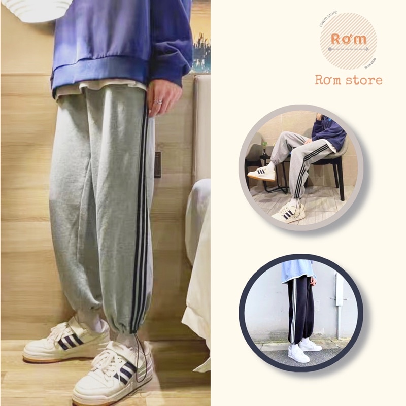 QUẦN BOMBER 3 SỌC LOẠI 1 (có thể thả dây thành suông)