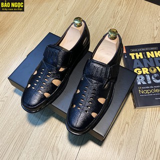 {BẢO HÀNH NỔ DA BONG ĐẾ 24 THÁNG} Giày Rọ Nam💥Giày Hè Nam Da Bò Thoáng Mát💥Da Bò Thật 100%✅Mã H01