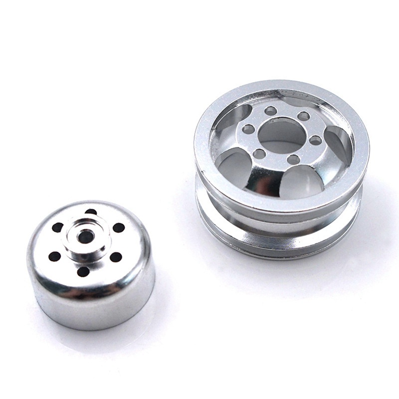 Set 2 Vành Bánh Xe Chống Sốc Bằng Kim Loại Dành Cho Xe Tải Điều Khiển Từ Xa WPL B1 B16 B24 B36 C14 C24 1 / 16