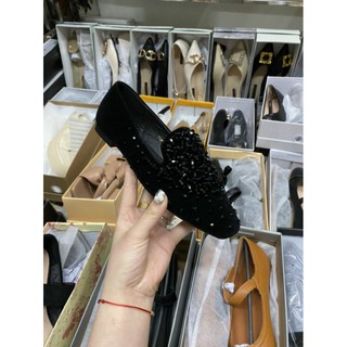 Giày lười slipon đế bệt đính đá (QC)