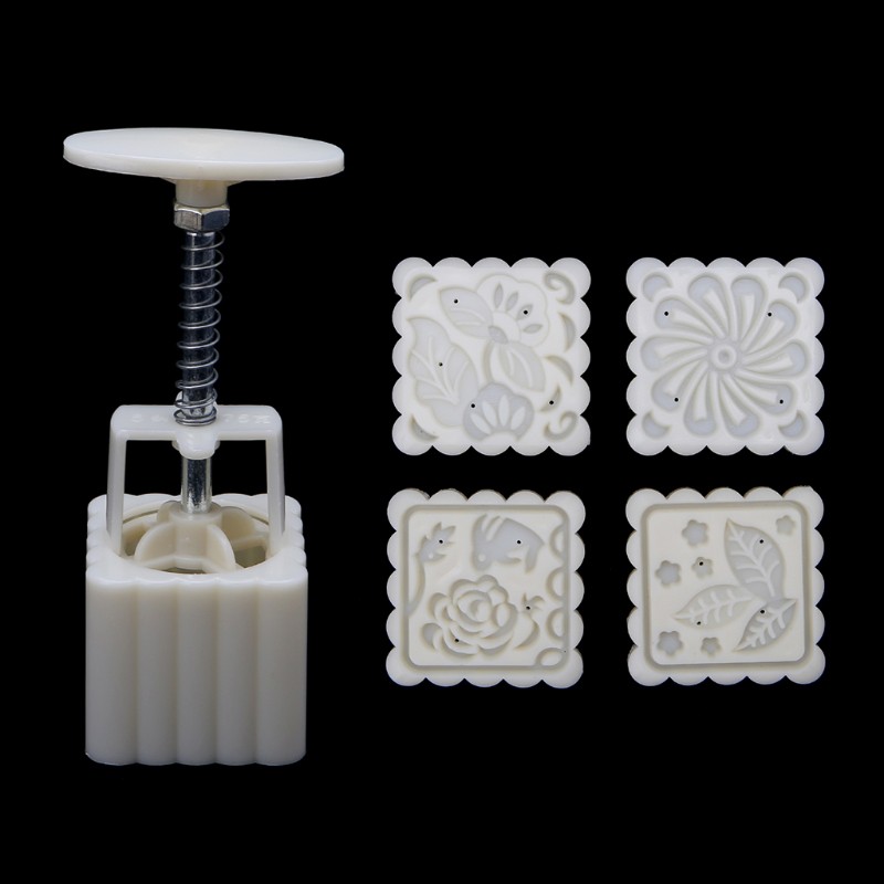 Set 4 Khuôn Làm Bánh Trung Thu 75g Diy