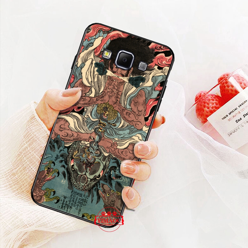 Samsung A3 A5 A6 Plus A7 A8 A9 2016 2017 2018 A20E Soft case Japanese samurai