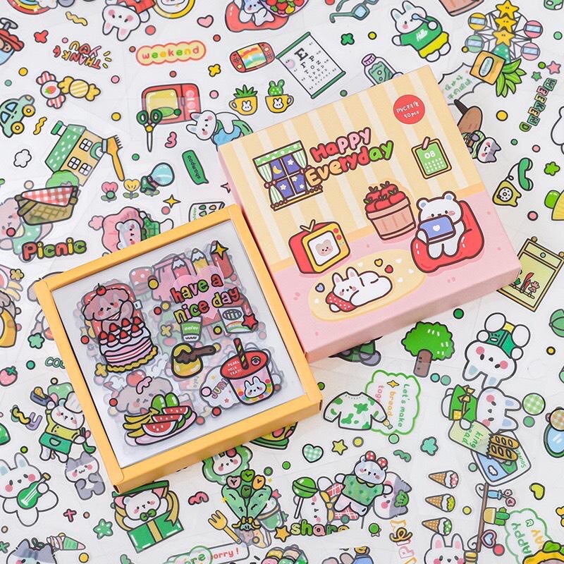Hộp 50 tấm Sticker dễ thương