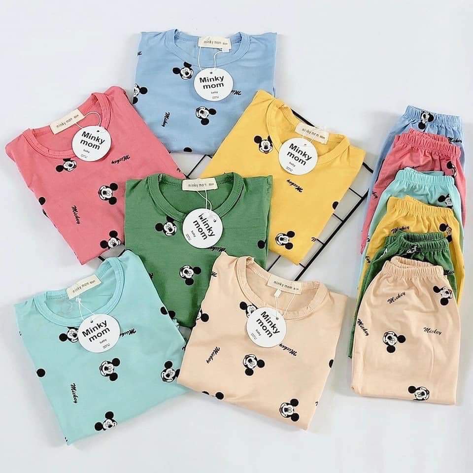 Đồ bộ bé trai bé gái dài tay quần áo trẻ em thu đông MINKY MOM Chính hãng cho bé sơ sinh 0 24 tháng tuổi