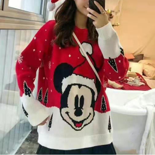 Kiểu áo len lười nữ mùa thu và đông Phiên bản Hàn Quốc của dệt kim cổ tròn dày rộng rãi kết hợp tất cả các trận đấu mặc