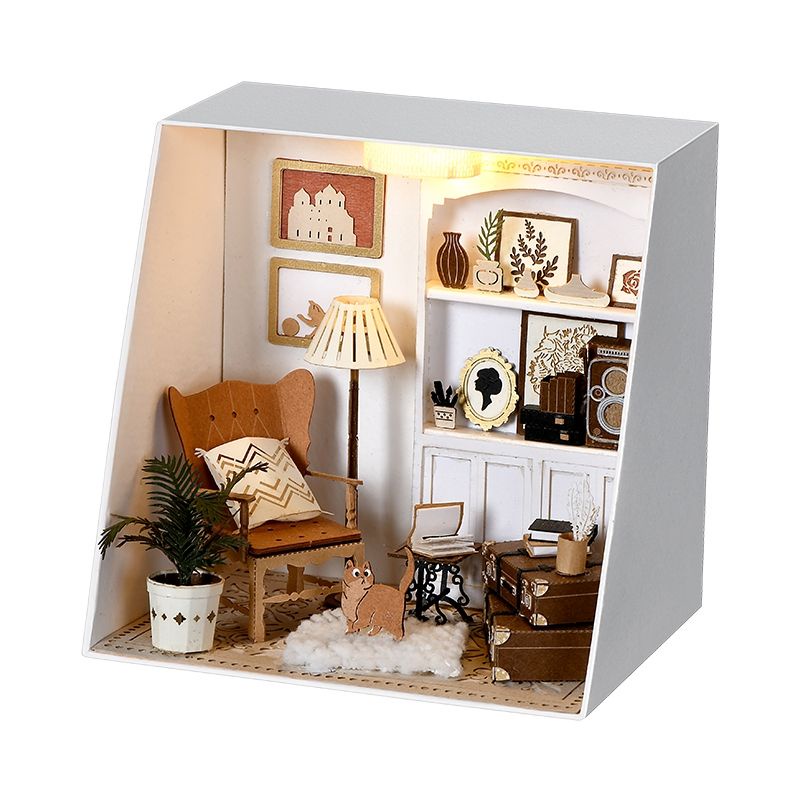 Kèm dao rọc, vít, nhíp và đèn - Mô hình nhà giấy lắp ráp Dollhouse DIY - PR01 PR02 PR03 Paper Mini Life