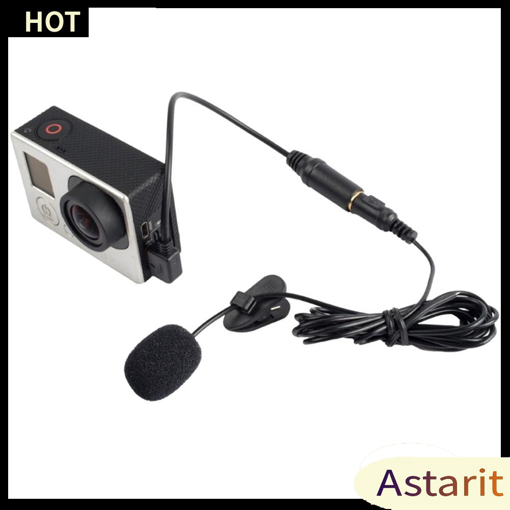 🌟Chất lượng cao nhất🍁Professional Mini USB External Mic Microphone With Clip for GoPro Hero 3/3+