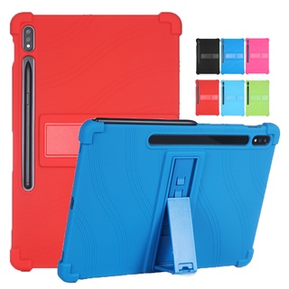 Ốp máy tính bảng silicon dẻo có giá đỡ chống sốc bảo vệ trẻ em cho Samsung Galaxy Tab S7 FE S7 Plus S6 Lite S5e