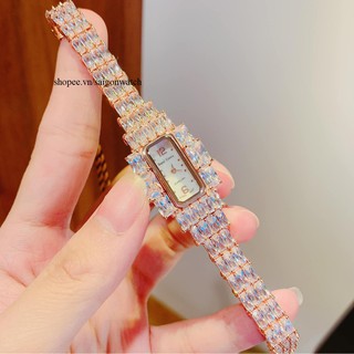 Đồng Hồ Nữ Chính Hãng Royal Crown 3612 Dây Đá Vàng Hồng