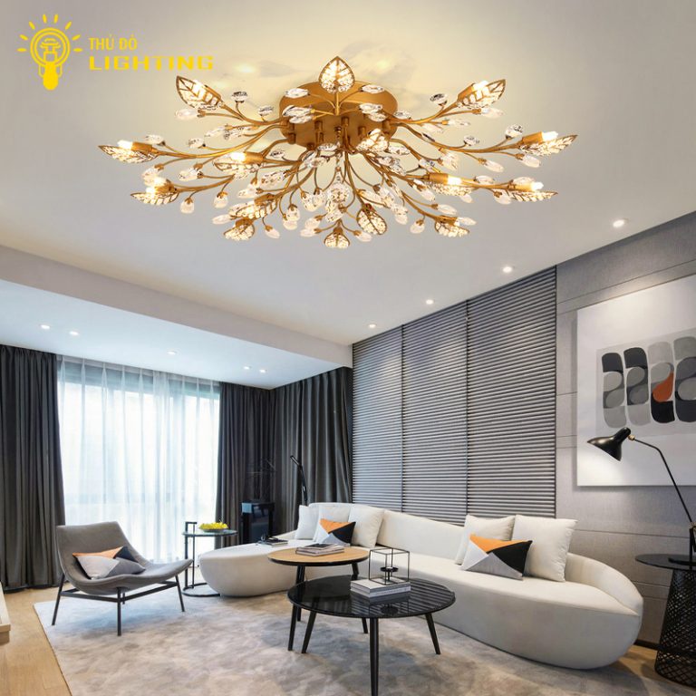 Đèn Ốp Trần Phòng Khách Khổng Tước THỦ ĐÔ LIGHTING Thiết Kế Độc Đáo Với