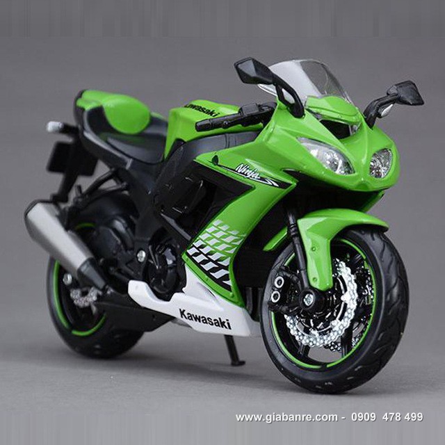 MÔ HÌNH XE KAWASAKI NINJA ZX-10R GREEN -  TỈ LỆ 1:12 -MAISTO - 8694XL