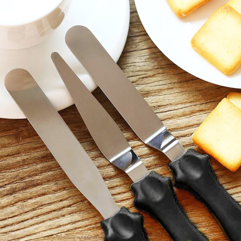 Set 3 dao chà láng bánh kem bằng thép không gỉ tiện dụng