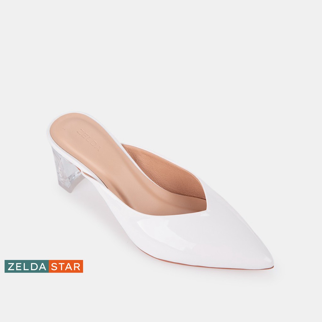 Guốc gót trụ Zelda Star trong suốt cao 6cm - GN0281120