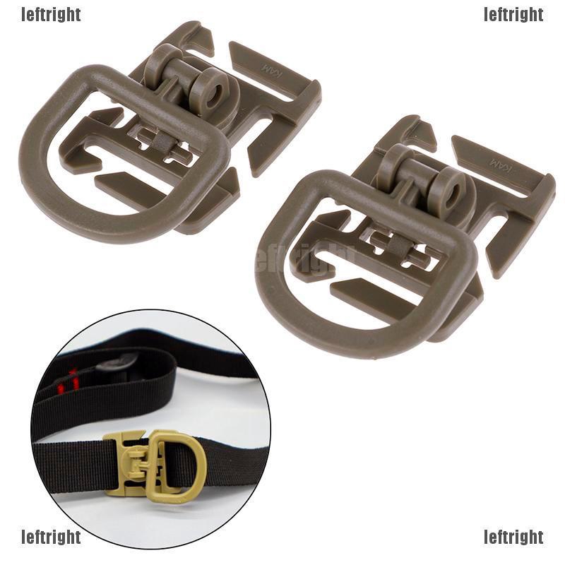 GIÁ RẺ2pc Swivel D Ring Clip Webbing Clamp Tactical Backpack Attach Strap Hang Outdoor