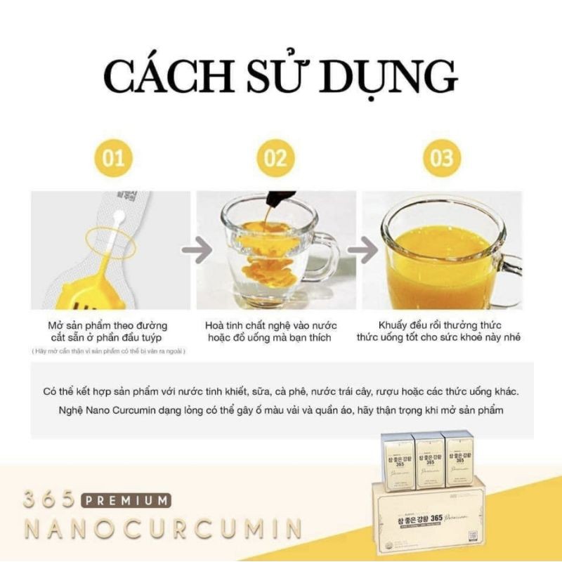 ⭐[CHÍNH HÃNG] Tinh chất nghệ nano Curcumin 365 Premium Hàn Quốc [LẺ ỐNG]⭐