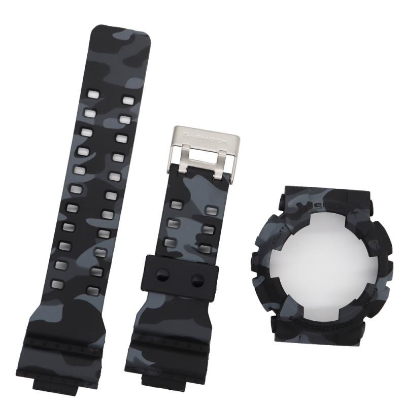 Dây Đeo Họa Tiết Rằn Ri Bằng TPU Silicone Cho CASIO G SHOCK GD GA 100 110 120 200 130 GD-100 110 120 16mm