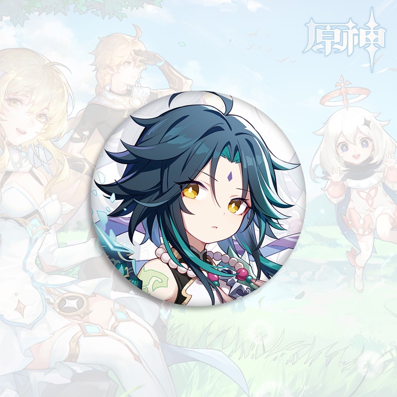 mới [Genshin impact huy hiệu] trâm huy hiệu ngoại vi anime lớn 5,8 cm Z lỗ thông hơi thưởng Ixia hoặc tình yêu của N shogun K AE's ha RA KA kết hợp A 6368