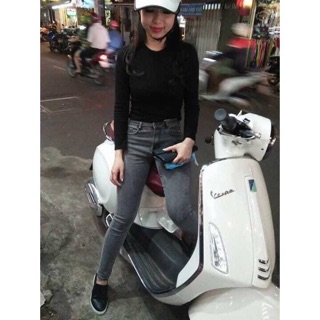 Áo len gân dài tay