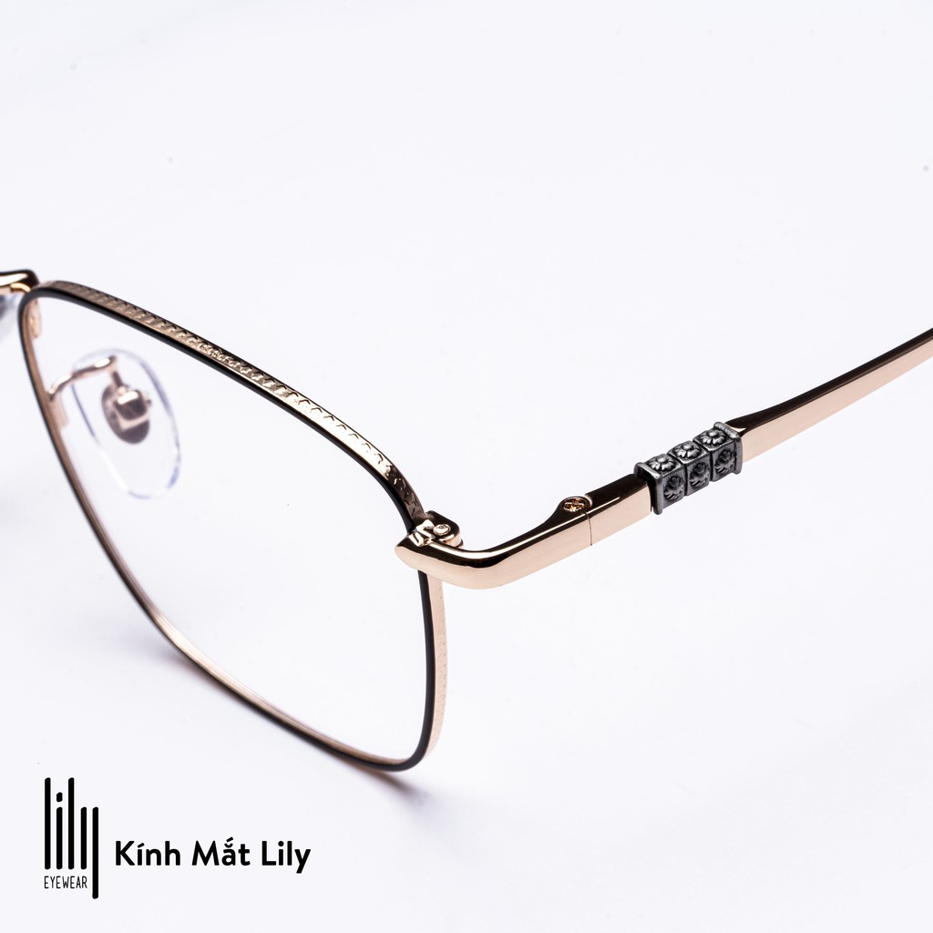 Gọng kính mắt cao cấp nam nữ Lilyeyewear chất liệu kim loại thanh mảnh thiết kế thời trang K0005 | BigBuy360 - bigbuy360.vn
