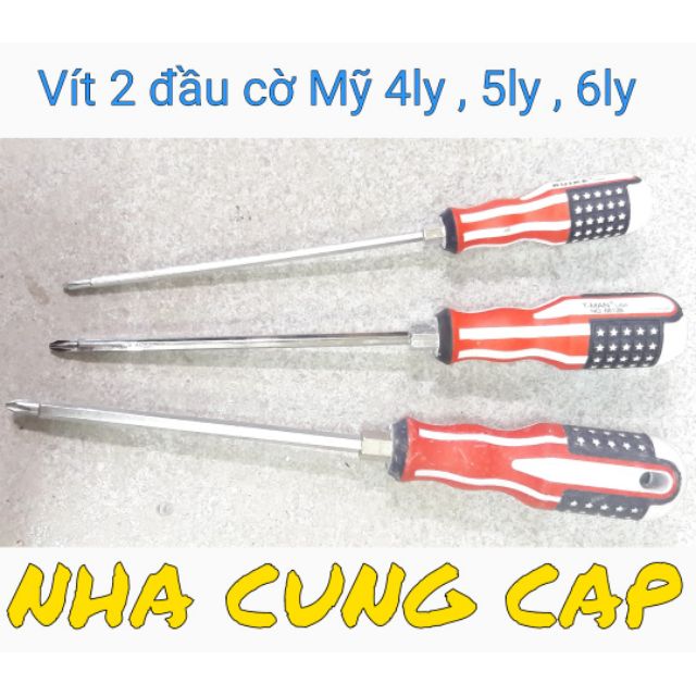 VÍT CỜ MỸ 2 ĐẦU SIZE 4,5,6ly