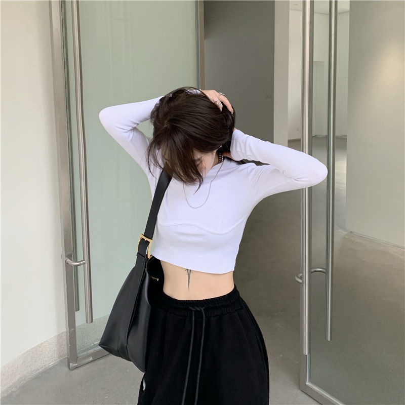 Áo thun COZOK lửng hở rốn thời trang mùa thu cá tính