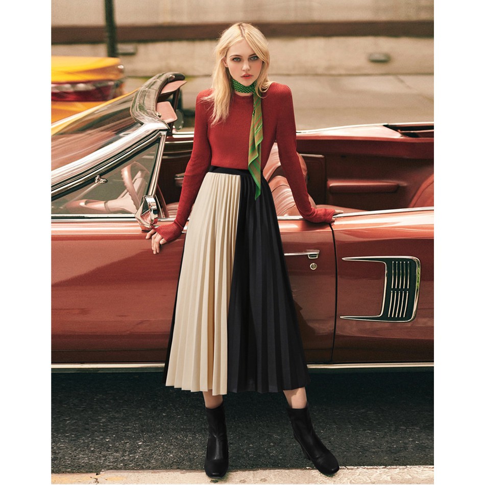 Chân váy kiểu dáng xếp ly trẻ trung tinh tế dành cho nữ