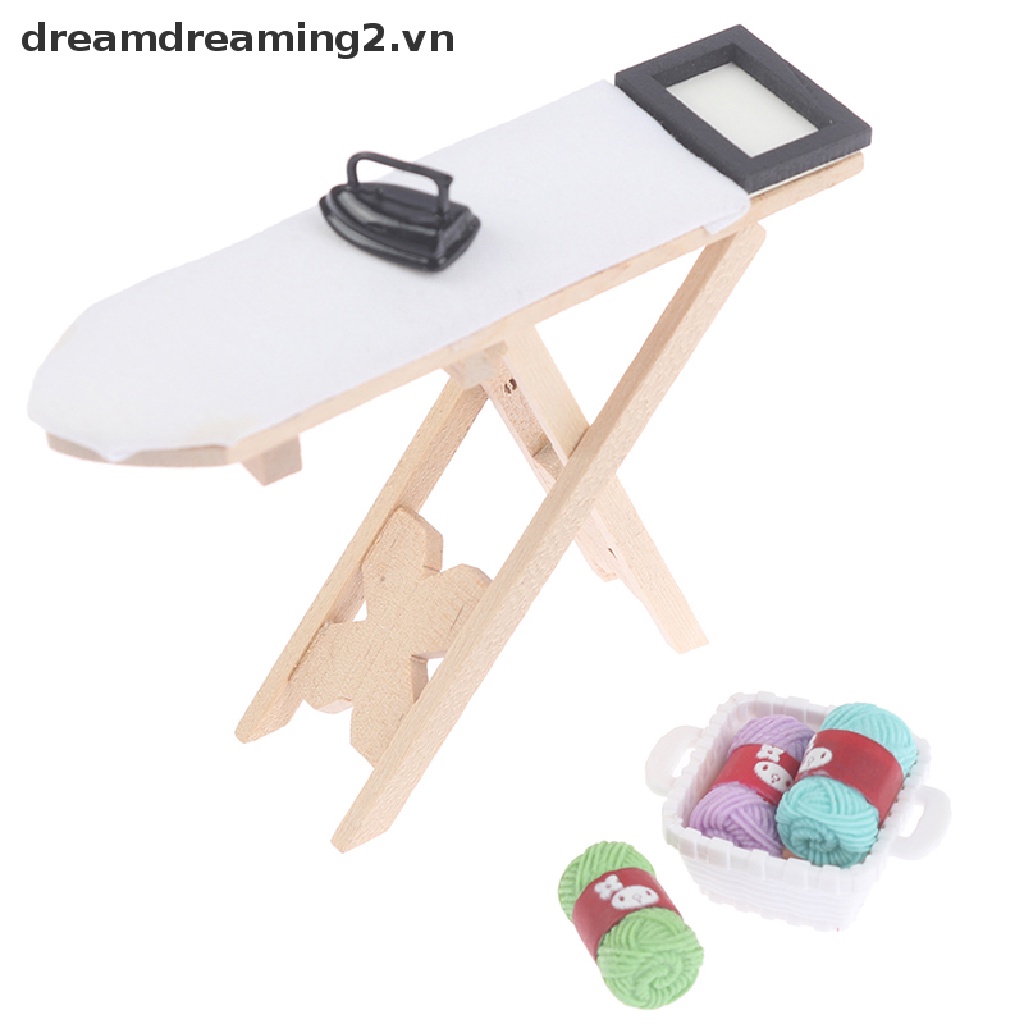 Bộ Bàn Ủi Mini Tỉ Lệ 1: 12 Xinh Xắn Dành Cho Búp Bê
