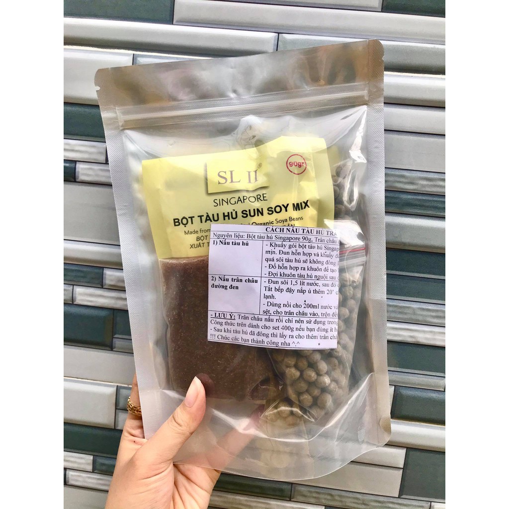 Set tàu hủ trân châu đường đen 400gram